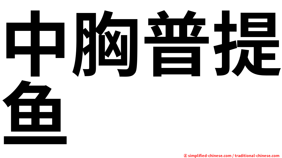 中胸普提鱼