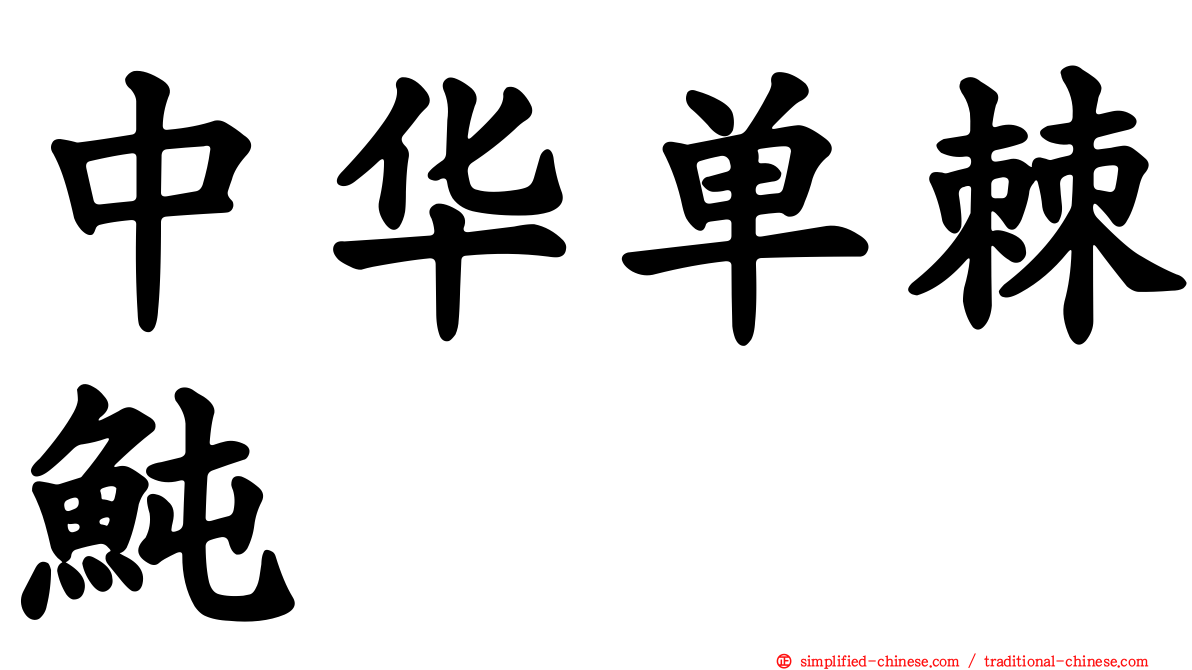 中华单棘鲀