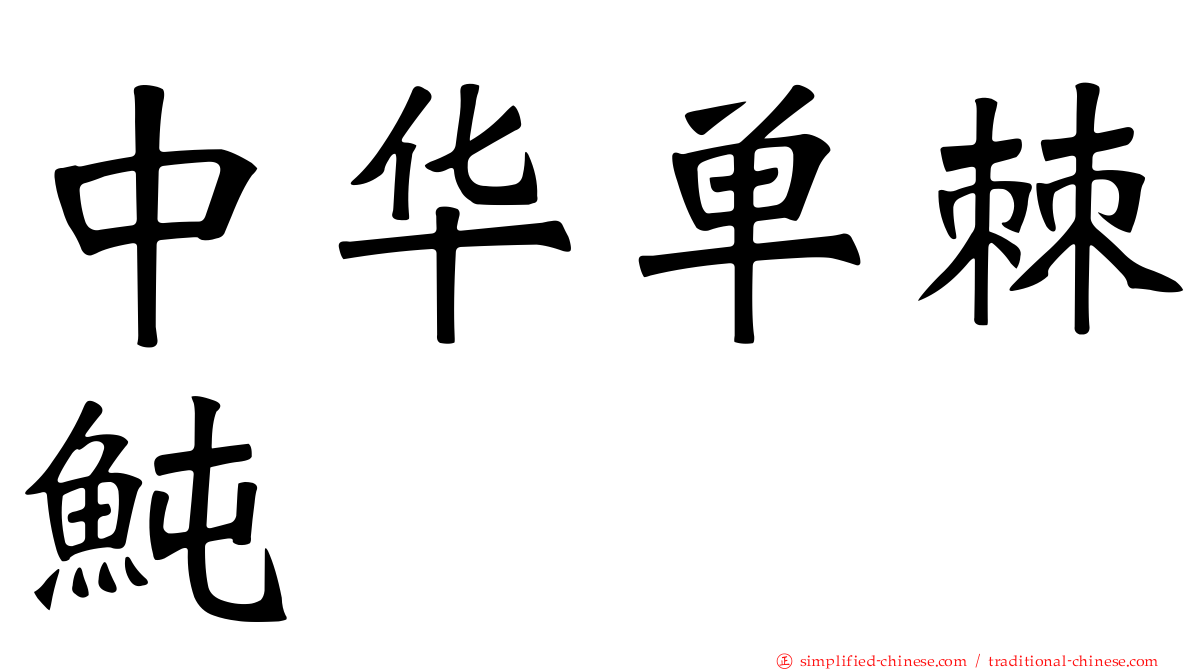 中华单棘鲀