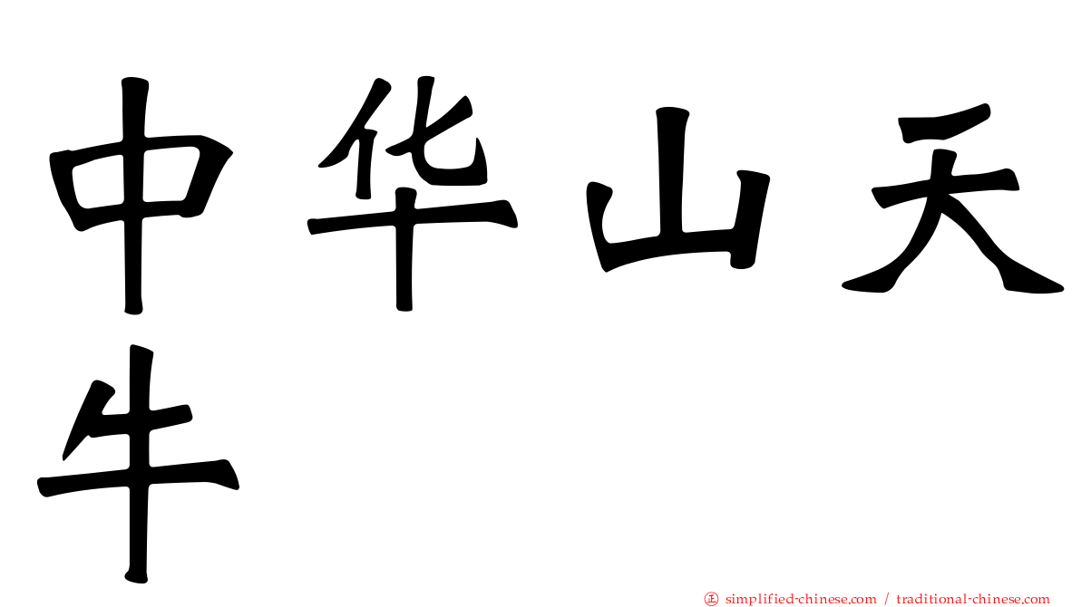 中华山天牛