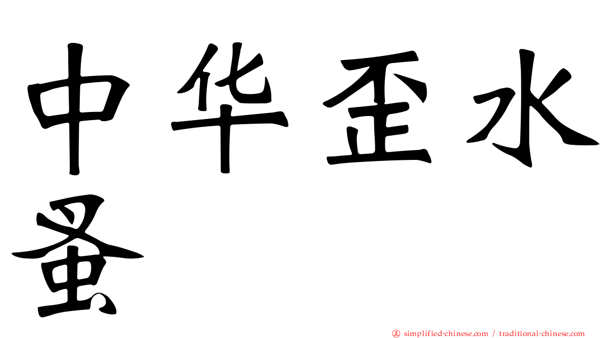 中华歪水蚤