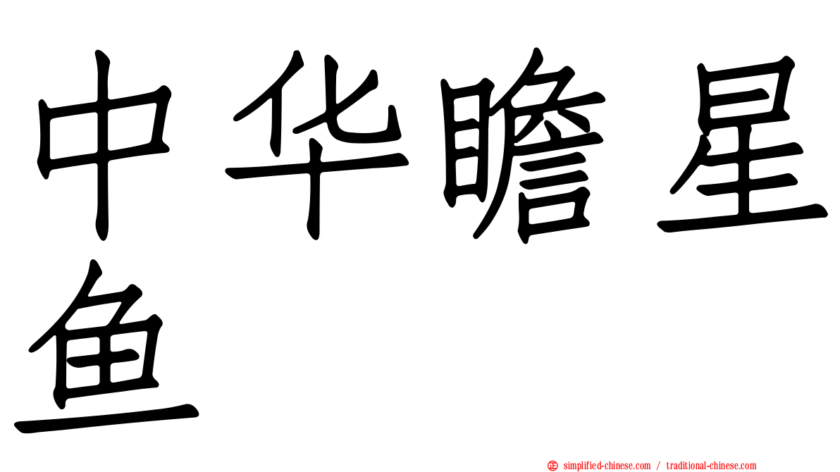 中华瞻星鱼