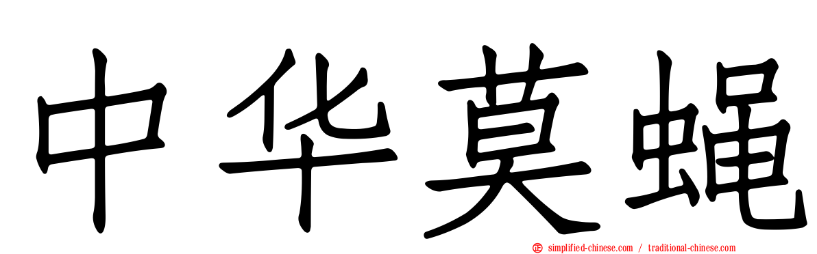 中华莫蝇
