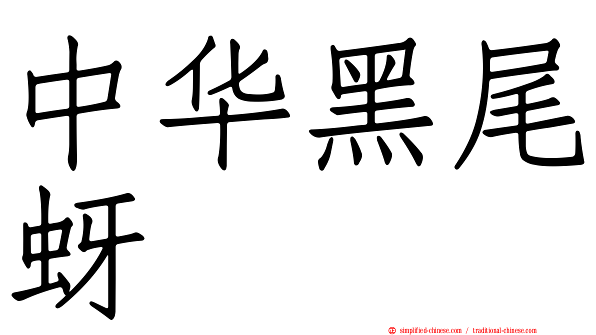 中华黑尾蚜