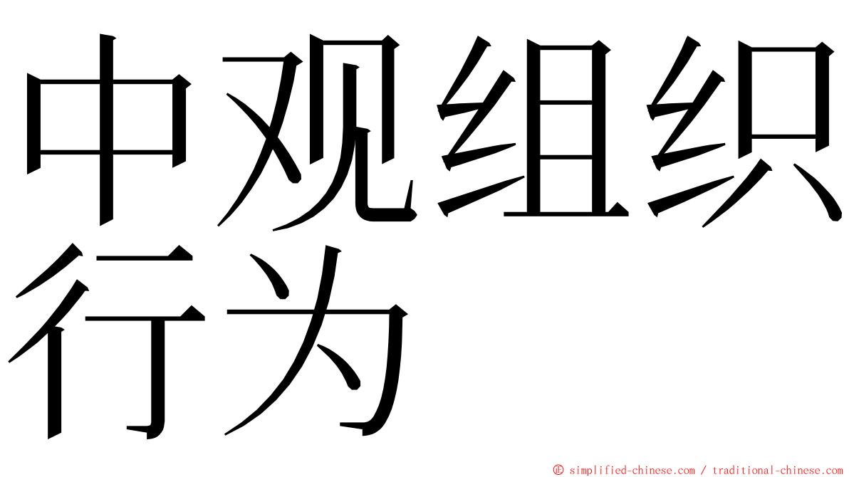 中观组织行为 ming font