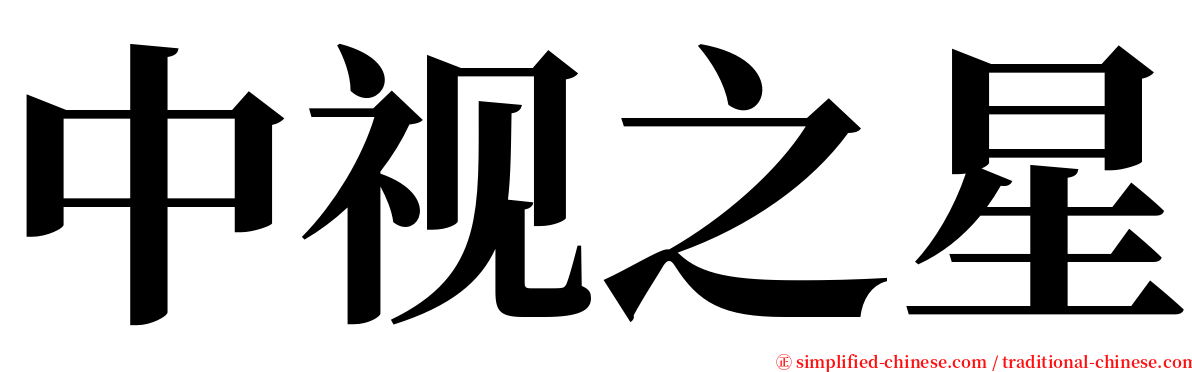 中视之星 serif font