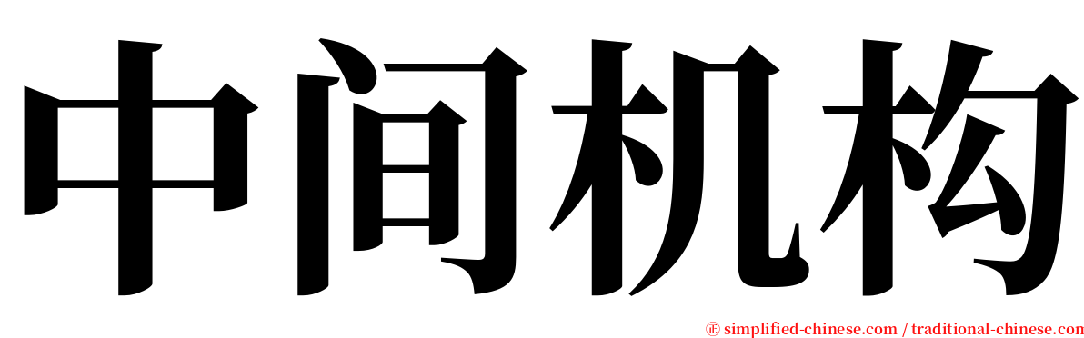 中间机构 serif font