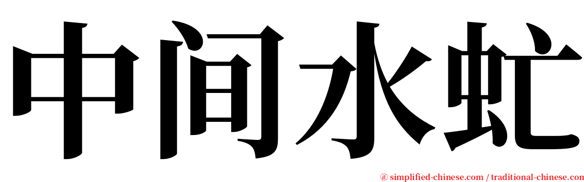 中间水虻 serif font
