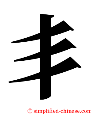 丯 serif font