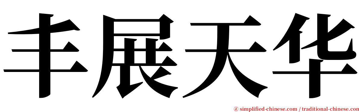 丰展天华 serif font