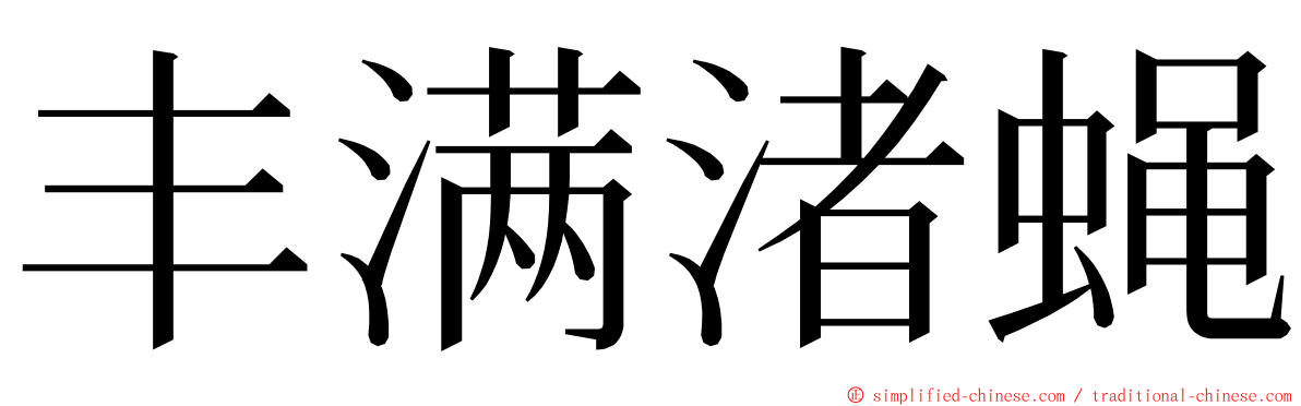丰满渚蝇 ming font