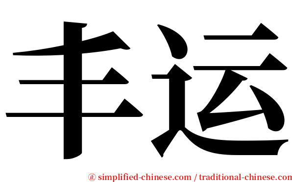 丰运 serif font