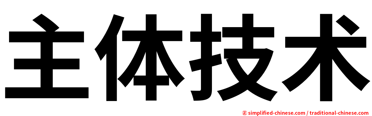 主体技术