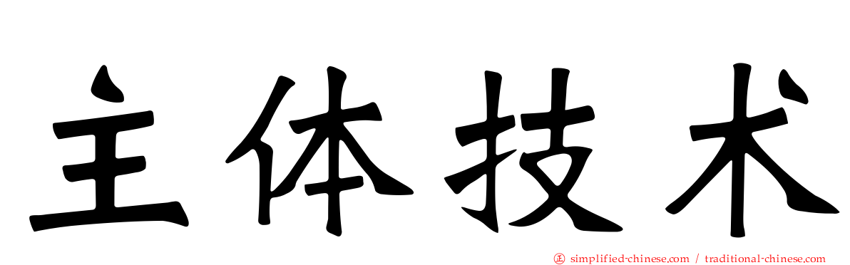 主体技术
