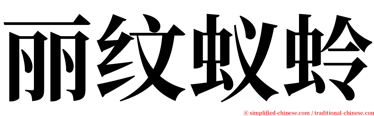 丽纹蚁蛉 serif font