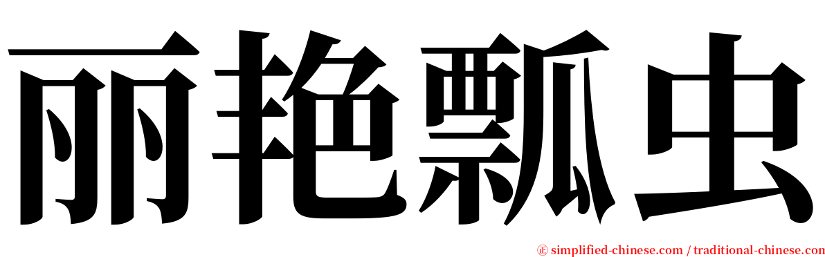 丽艳瓢虫 serif font