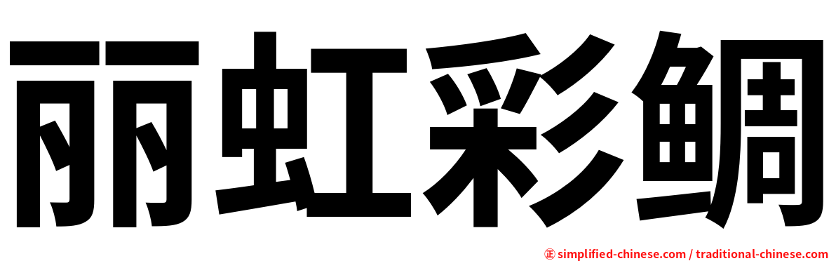 丽虹彩鲷