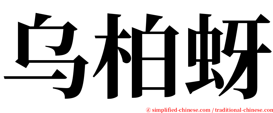 乌柏蚜 serif font