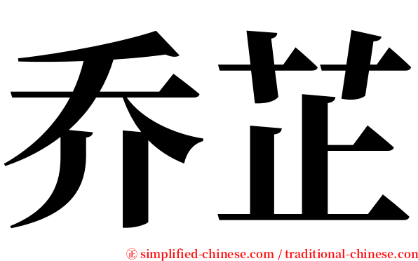 乔芷 serif font