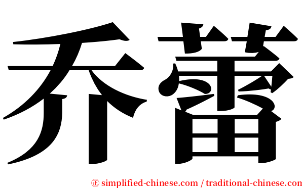 乔蕾 serif font