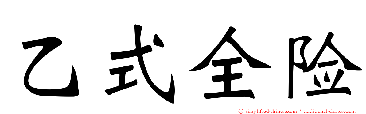 乙式全险