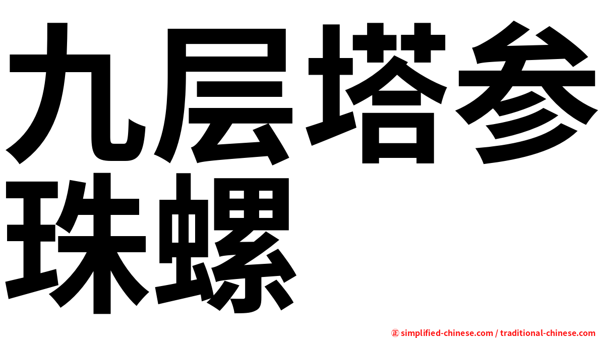 九层塔参珠螺