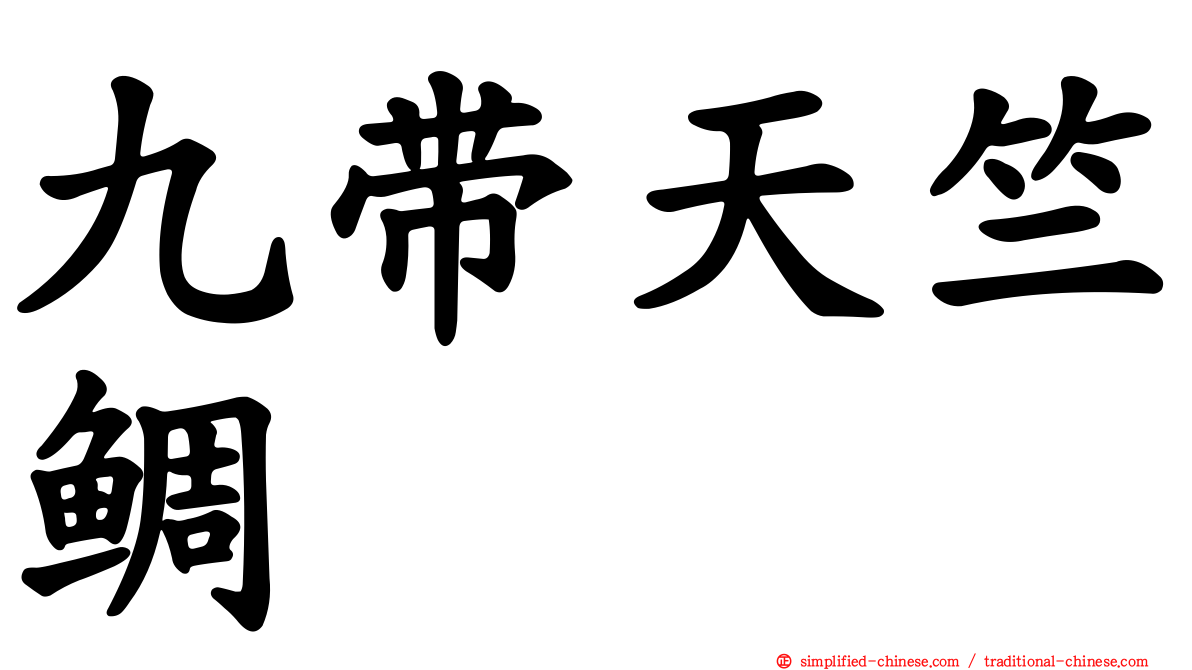 九带天竺鲷