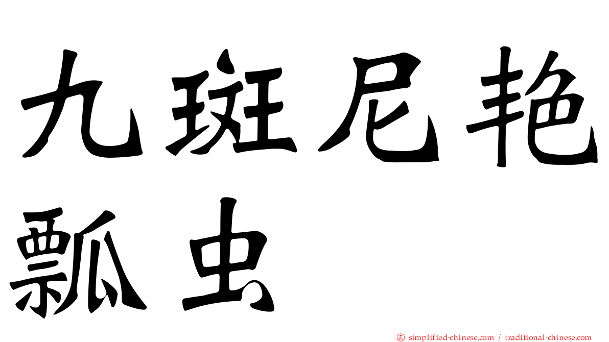 九斑尼艳瓢虫