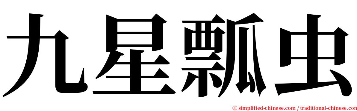 九星瓢虫 serif font