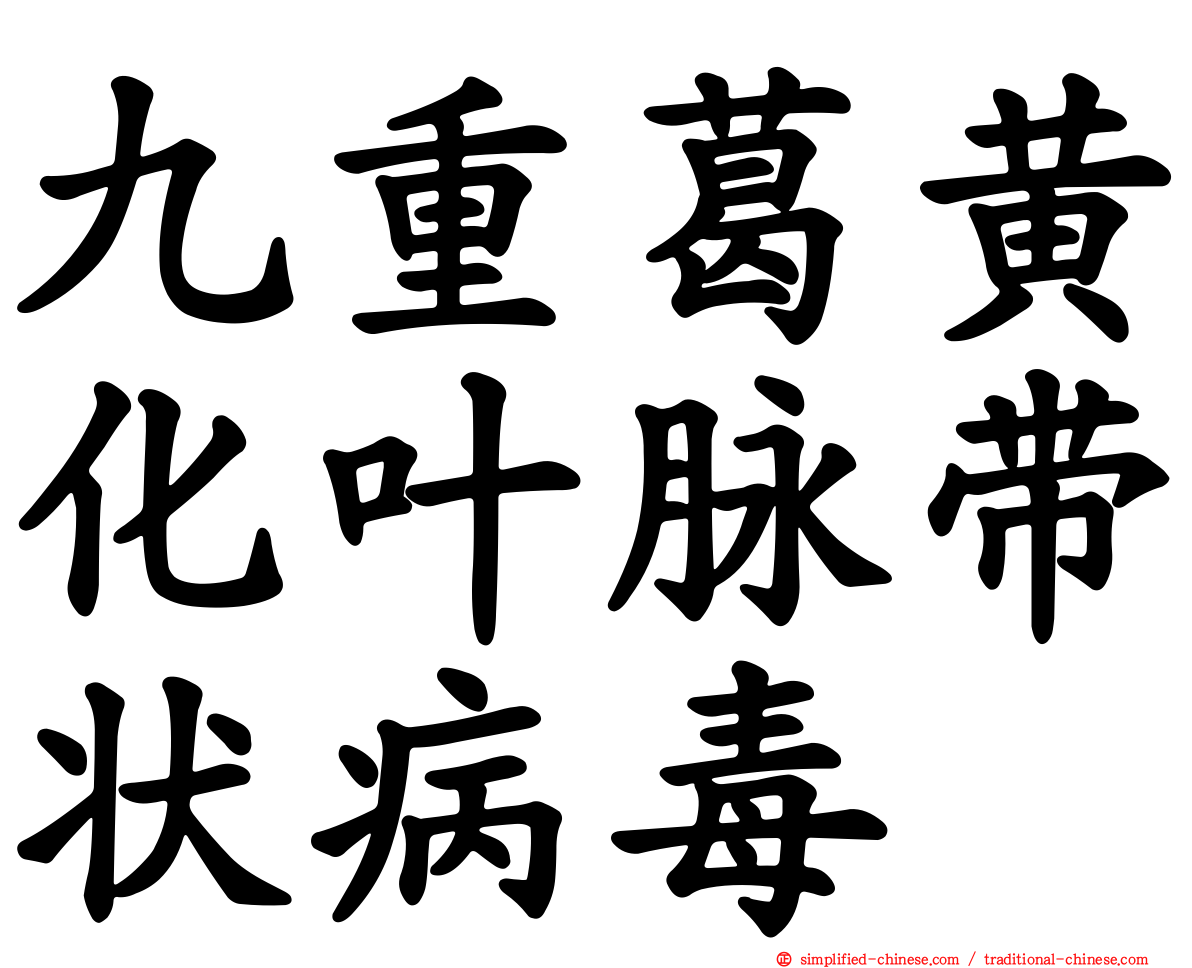 九重葛黄化叶脉带状病毒