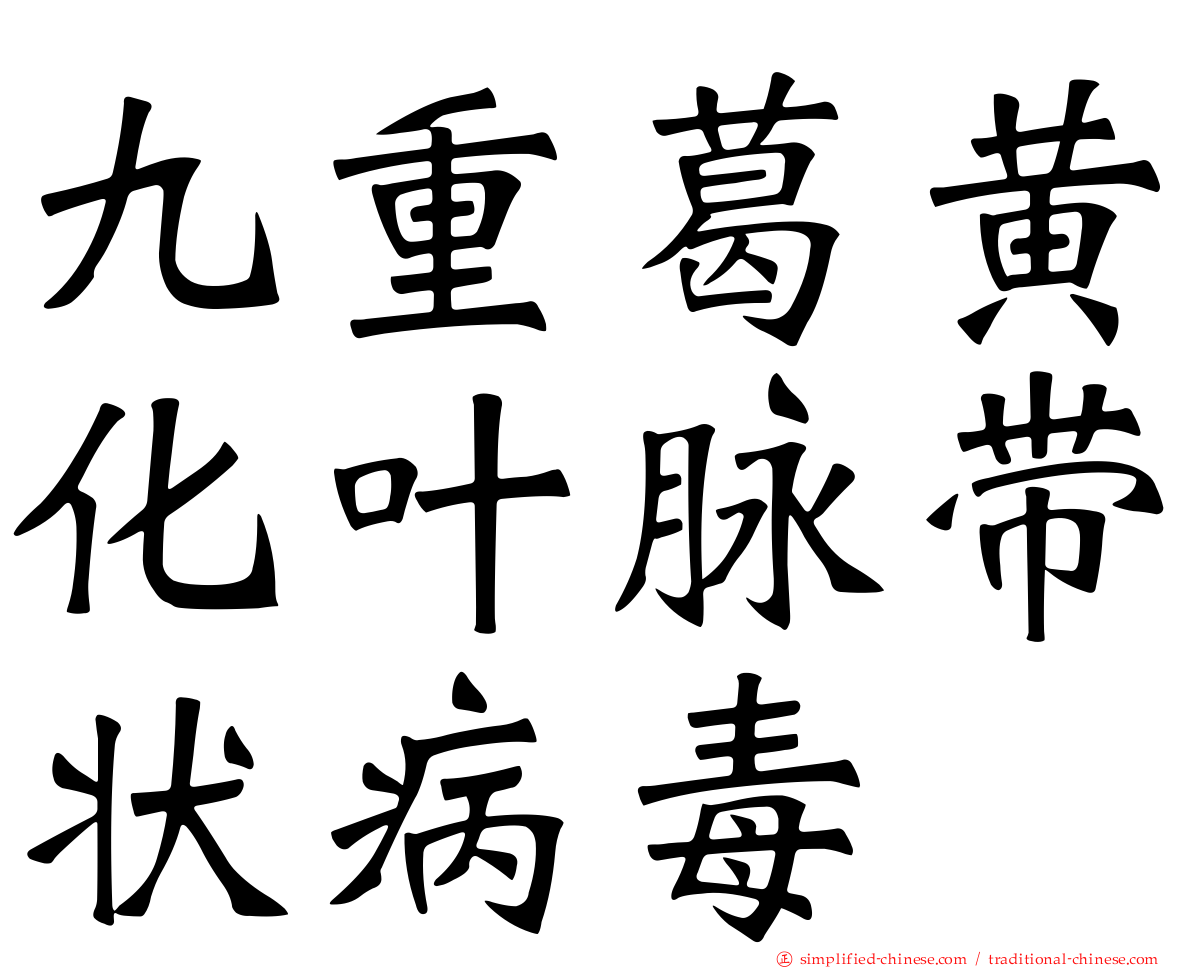 九重葛黄化叶脉带状病毒