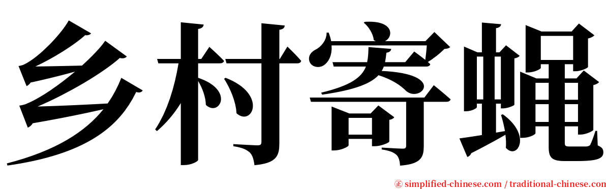 乡村寄蝇 serif font