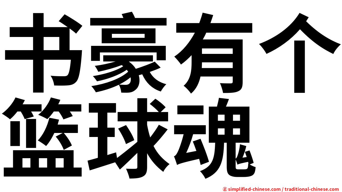 书豪有个篮球魂