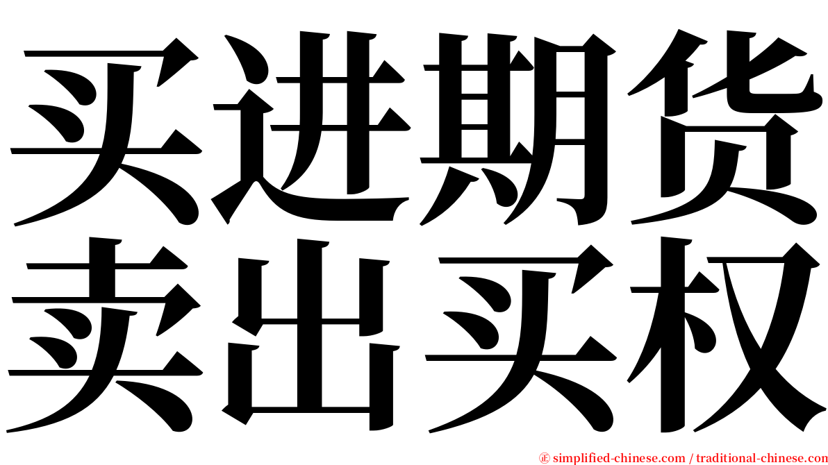 买进期货卖出买权 serif font