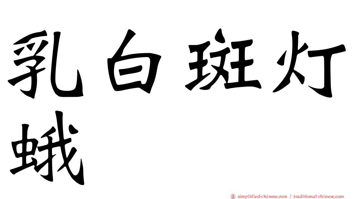乳白斑灯蛾