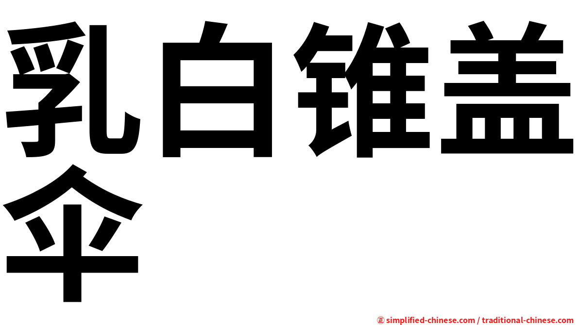 乳白锥盖伞