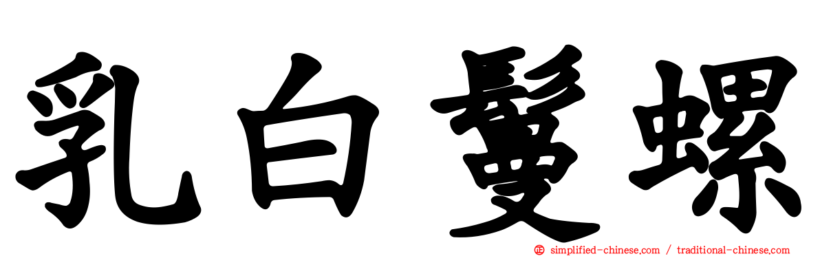 乳白鬘螺