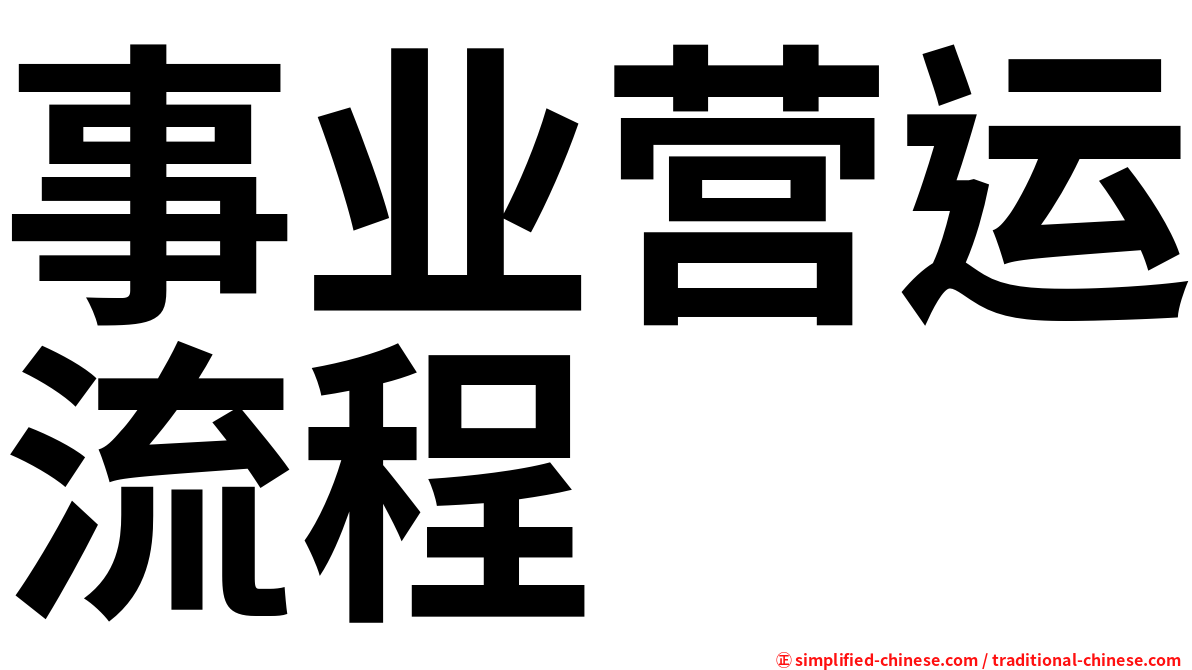 事业营运流程