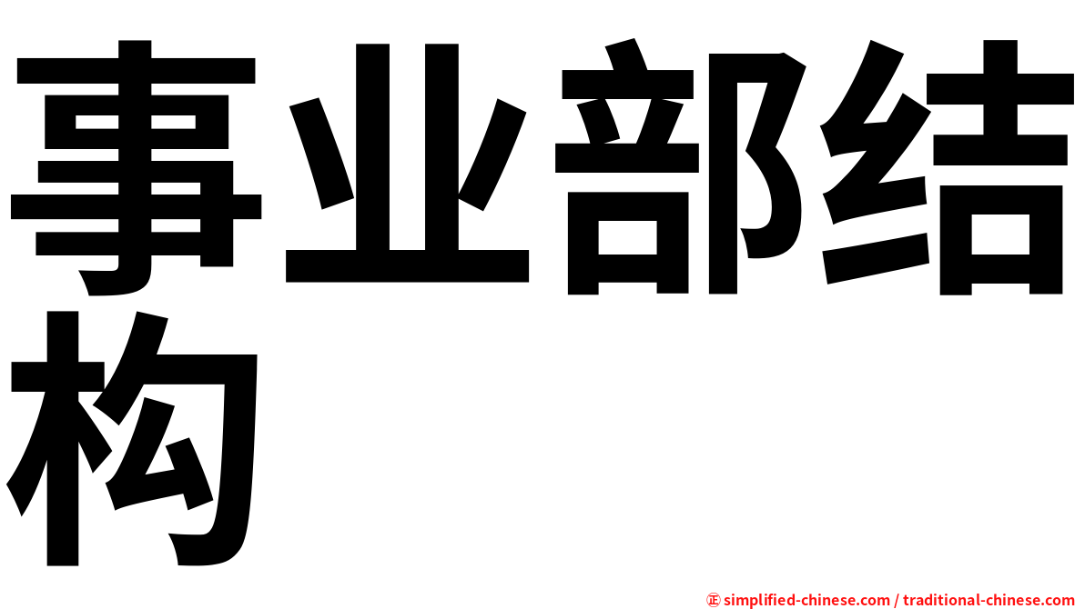 事业部结构