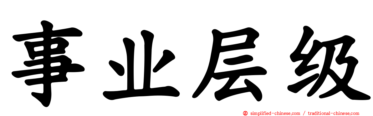 事业层级