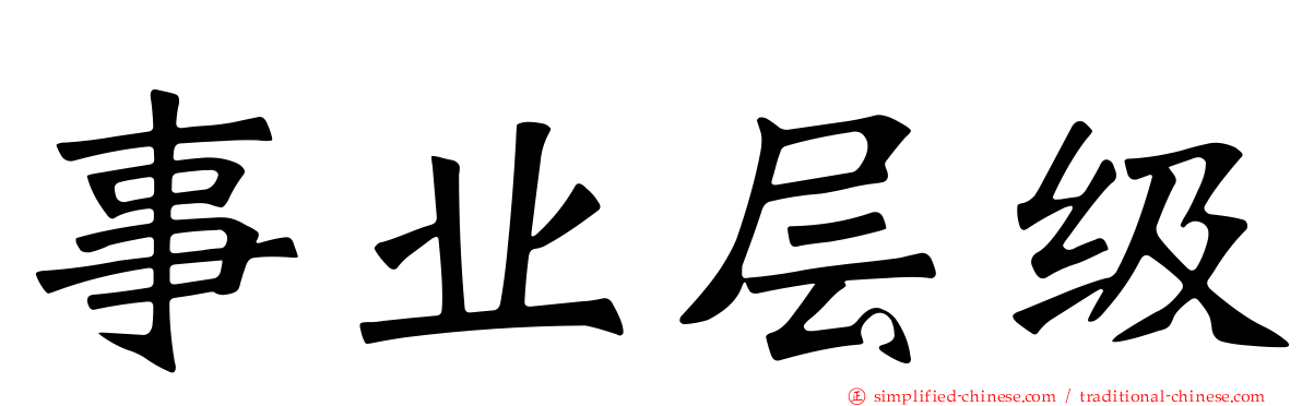 事业层级