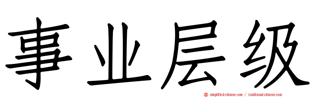 事业层级