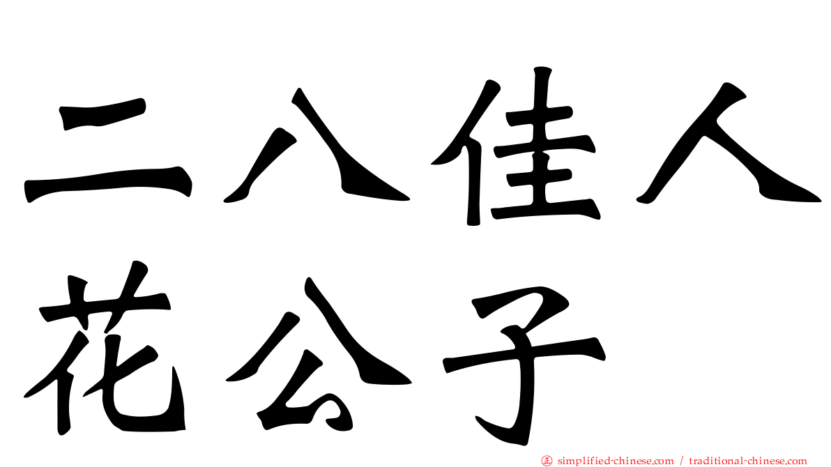 二八佳人花公子