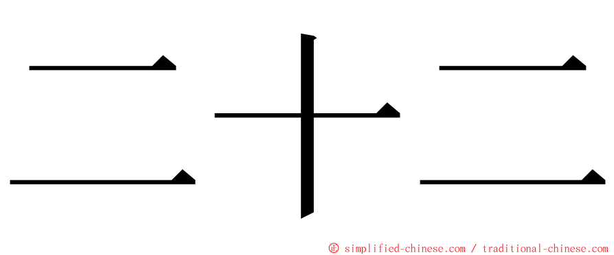 二十二 ming font