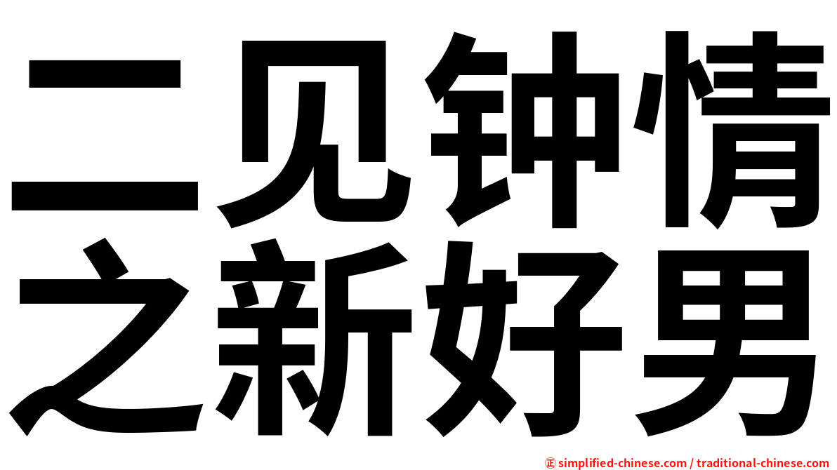 二见钟情之新好男