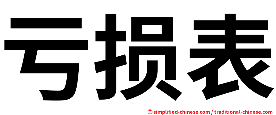 亏损表