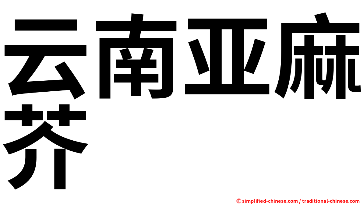 云南亚麻芥