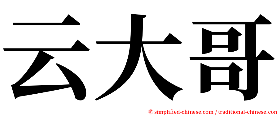 云大哥 serif font