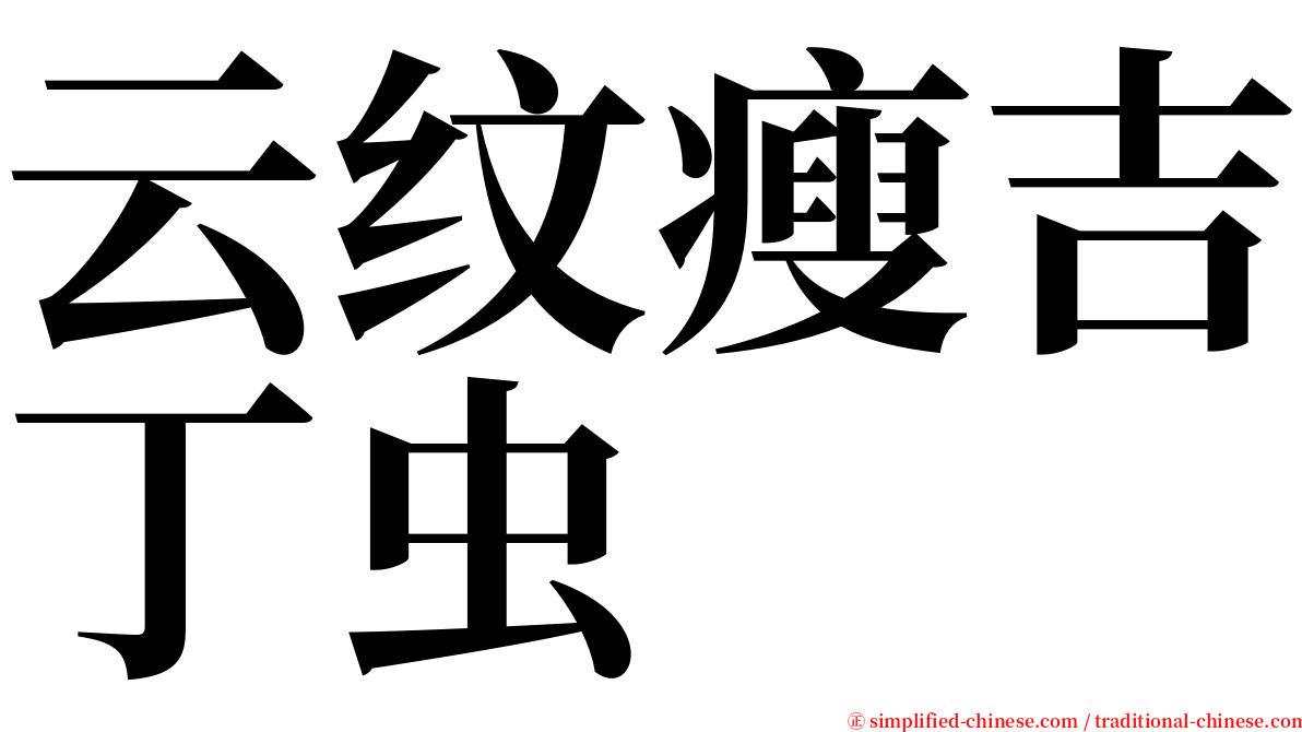 云纹瘦吉丁虫 serif font