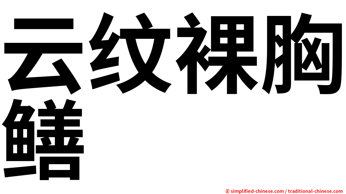 云纹裸胸鳝
